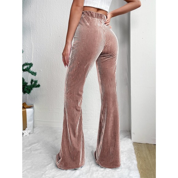 🌟 90's 00's High Waist Velvet Flare Leg Pants - Picture 10 of 11